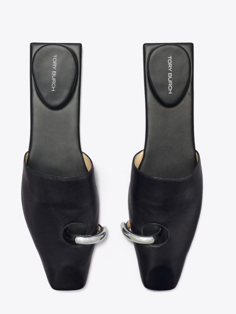 Tory Burch Black Pierced Mules